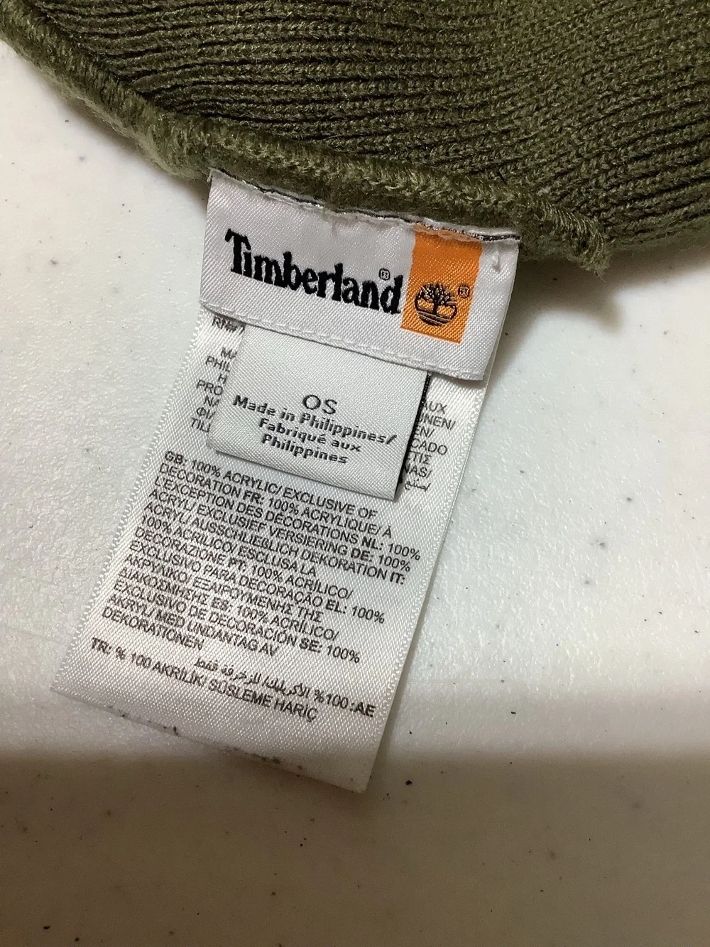 Timberland olive green beanie